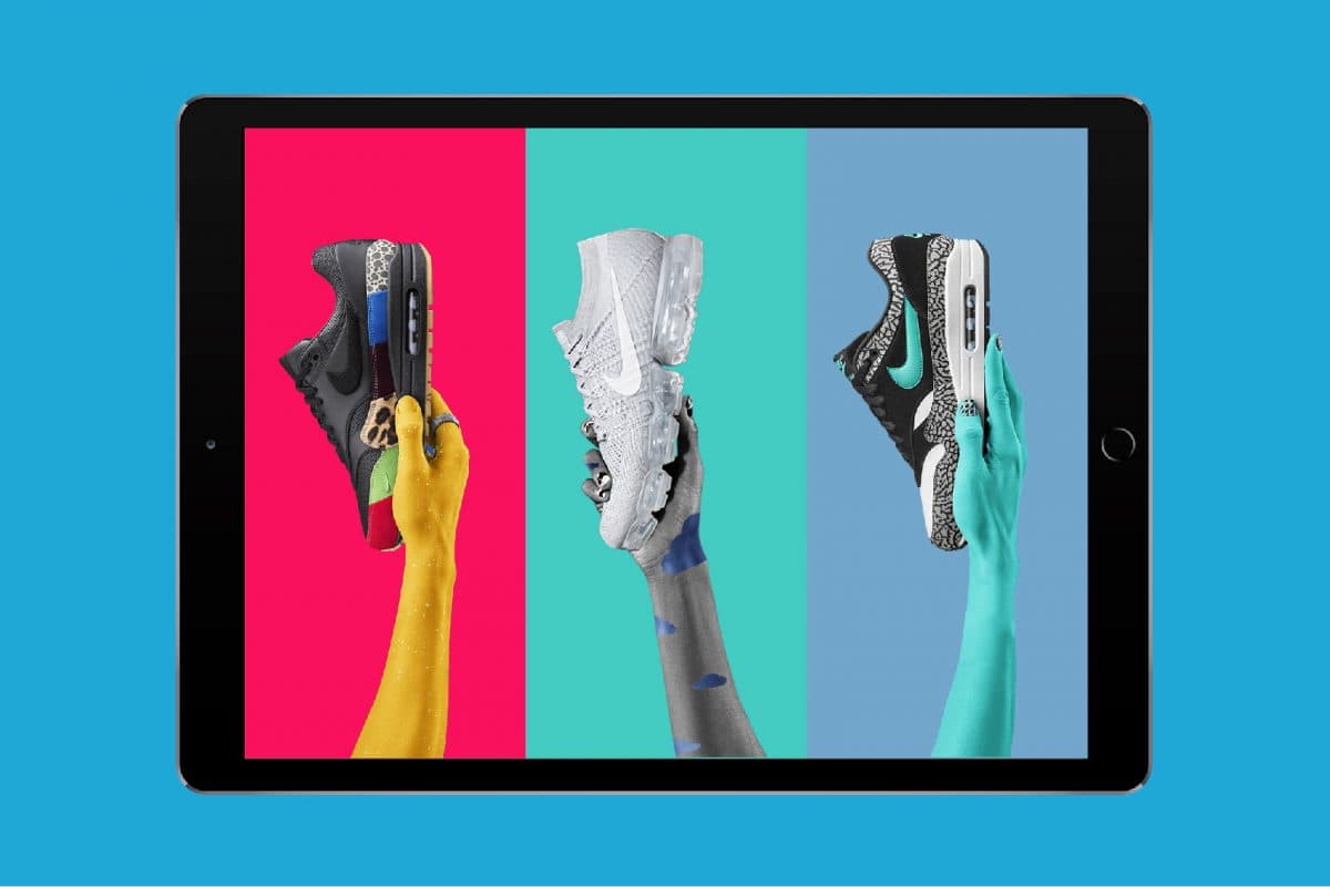 Identidade visual Nike Air Max © Instalação digital, RegularSwitch