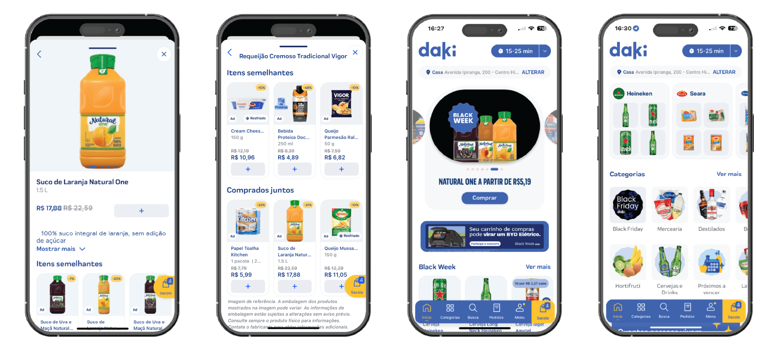 Identidade visual Daki | naming e criação de marca para delivery em 15 minutos, RegularSwitch