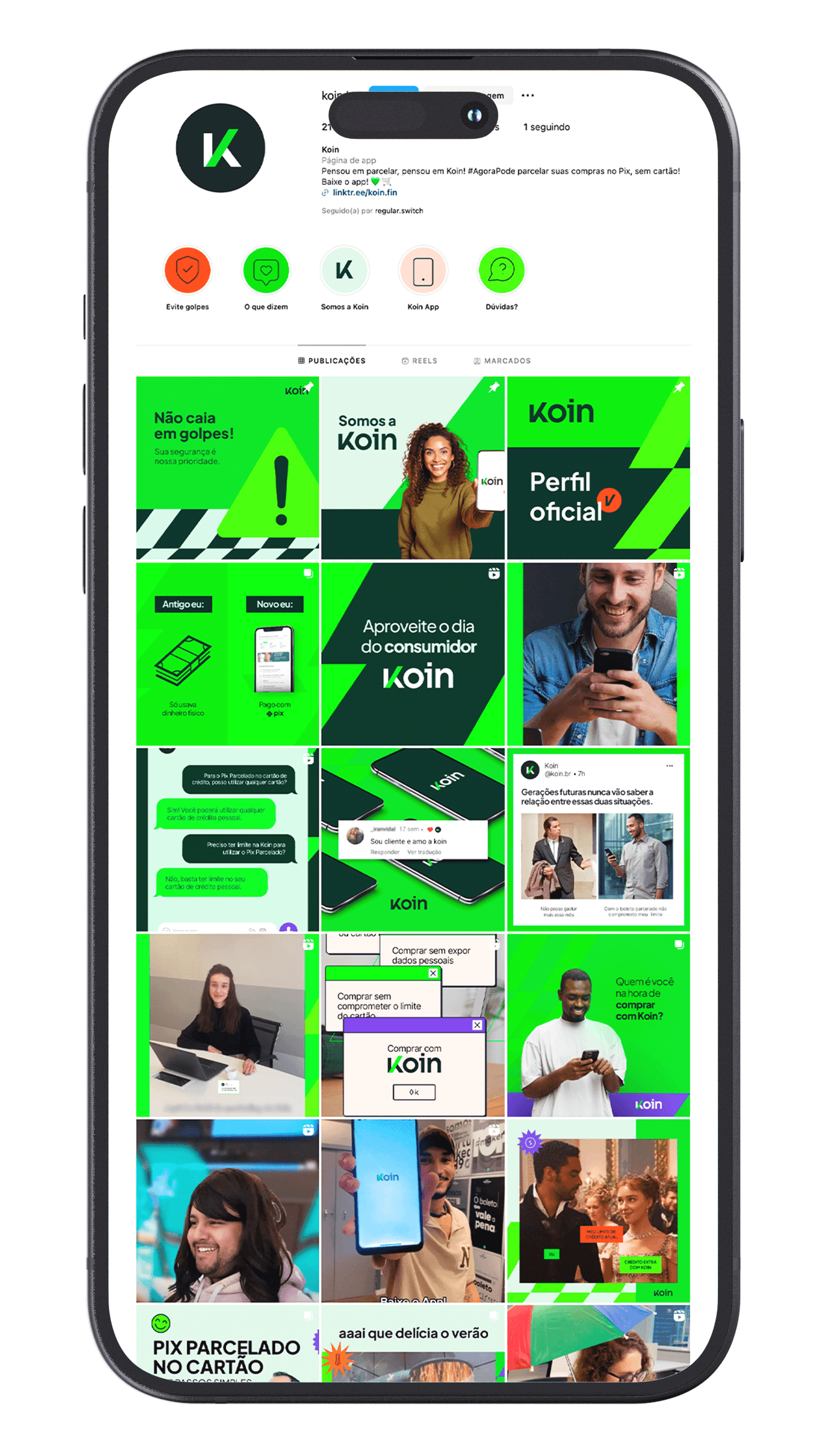 Identidade visual Koin, RegularSwitch