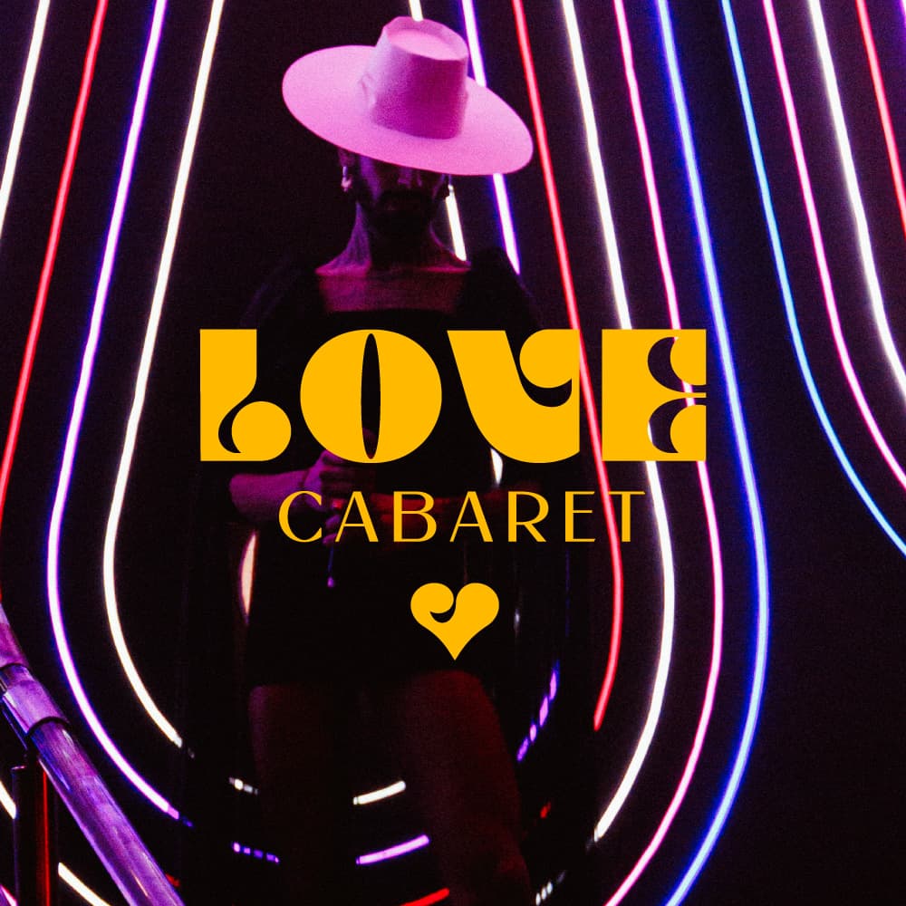 Identidade visual Love Cabaret, sistema multi-tipográfico RegularSwitch