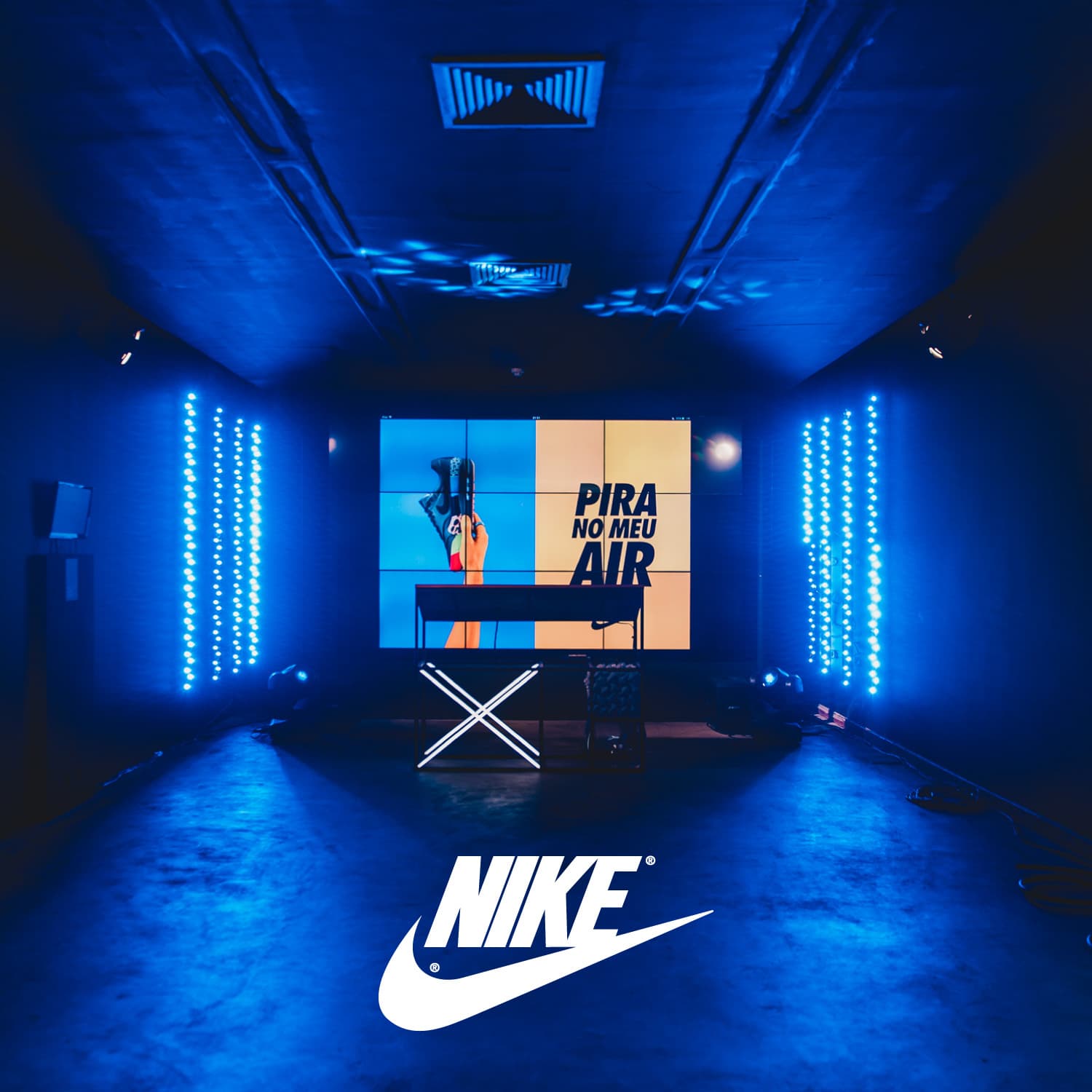 Identidade visual Nike Air Max © Instalação digital, RegularSwitch