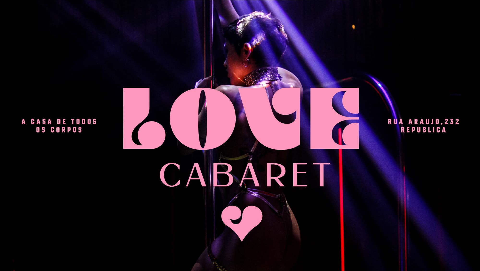 Identidade visual Love Cabaret, sistema multi-tipográfico RegularSwitch
